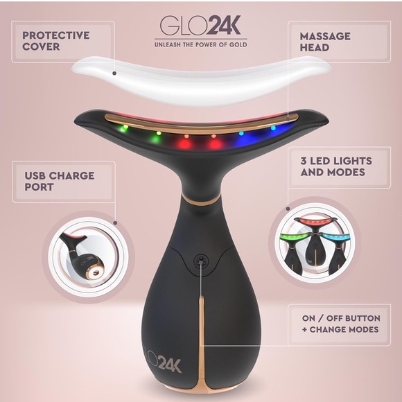 GLO24K Neck & Face Massager new open box ￼ - Picture 6 of 6